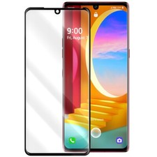  Black Frame Clear Tempered Glass Screen Protector for LG Velvet 5G LM-G900UM