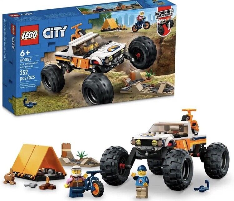LEGO City 4x4 Off-Roader Adventures 60387 Building Kit 252 Pieces NEW SEALED BOX
