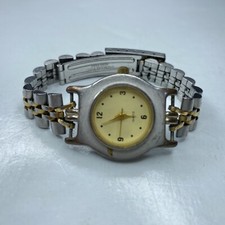 E Yves Rocher Two Tone Ladies Vtg Watch Quartz Stainless Untested