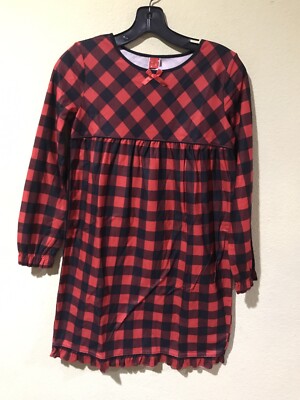 NWT Target Red Black Buffalo Plaid Flannel PJ's Nightgown Dress