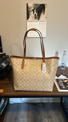Coach Outlet Coach City Zip Tote Platinum Coach Outlet City