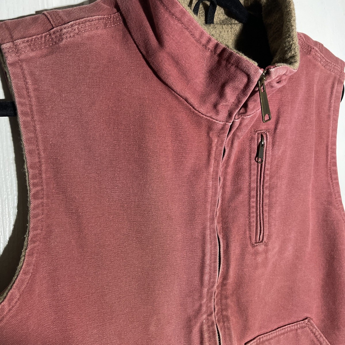 Vtg Carhartt Women's WV001 VRS Sherpa Lined Vest Rose Size Medium