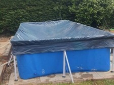 A 13 X 7FT RECTANGLE POOL ELASTICATED STRAP-COVER NOT INCLUDED.