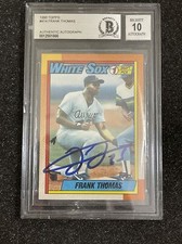 1990 Topps #414B Frank Thomas Rookie Autograph Beckett  10 Autograph