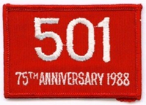 Bsa Troop Unit Numerals Number 501 Red White One Piece 75th Dj 19 Twill Ebay