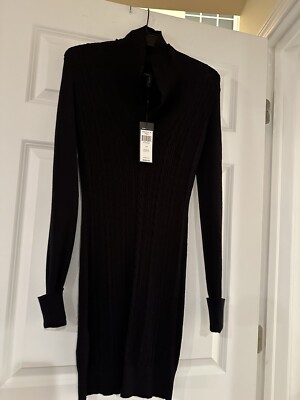 BCBG Maxazria Persa Shawl Collar Tunic Bodycon Sweater Dress Size Small $69.99