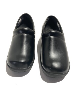 Predictions Womens 24 7 Slip On SafeTstep Slip Resistant Black Clog Size 7.5 Us
