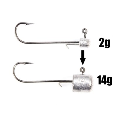 20 Pack NED Rig Jig Heads Fishing Hook Weedless Long Shank