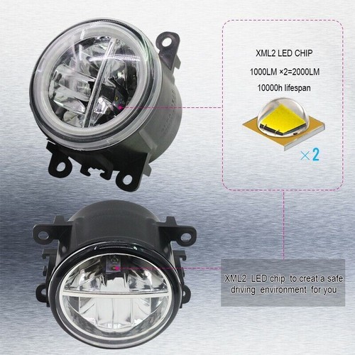 Kit fendinebbia LED anelli occhi angelo DRL lampada da corsa diurna adatto per Acura TSX - Foto 3 di 10