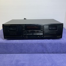Pioneer CT-W404R Dual Cassette Deck Auto Reverse Tested Works Well
