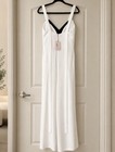L’Autre Chose Sleeveless Wide Leg Jumpsuit White/black V-Neck NWT - Sz. 44 — photo 4