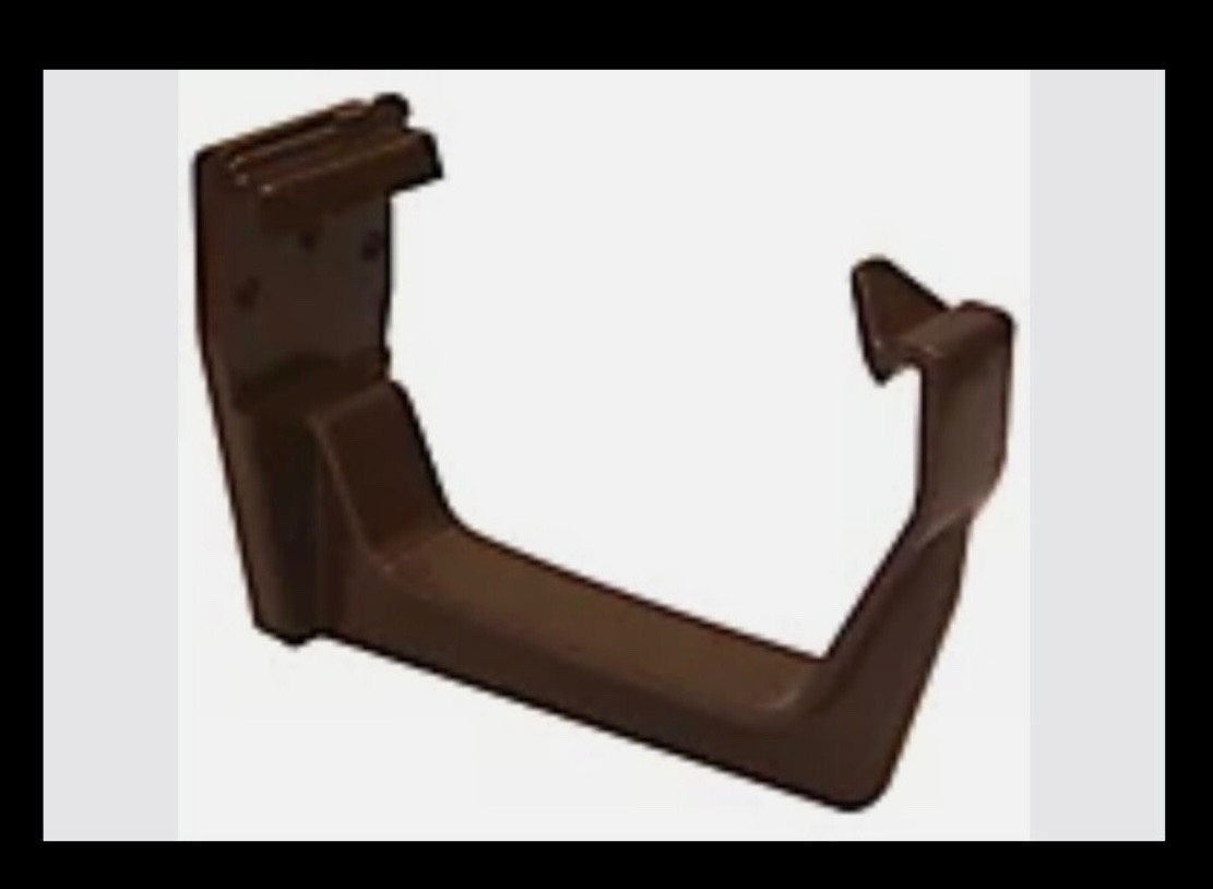 FLOPLAST 112mm Square line  Fascia Gutter Bracket Clip - Brown  RKS1BR