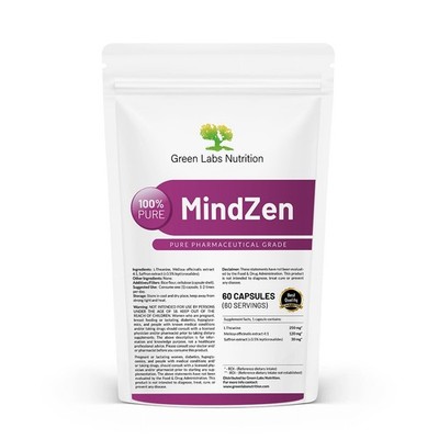 Mind Zen | Premium-Formel für Ruhe und Konzentration | Theanin, Melisse, Safran