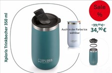 Tupperware Neu, Thermobecher Xploris, Hot & Go 350 ml  wähle  petrol/schwarz/Ice
