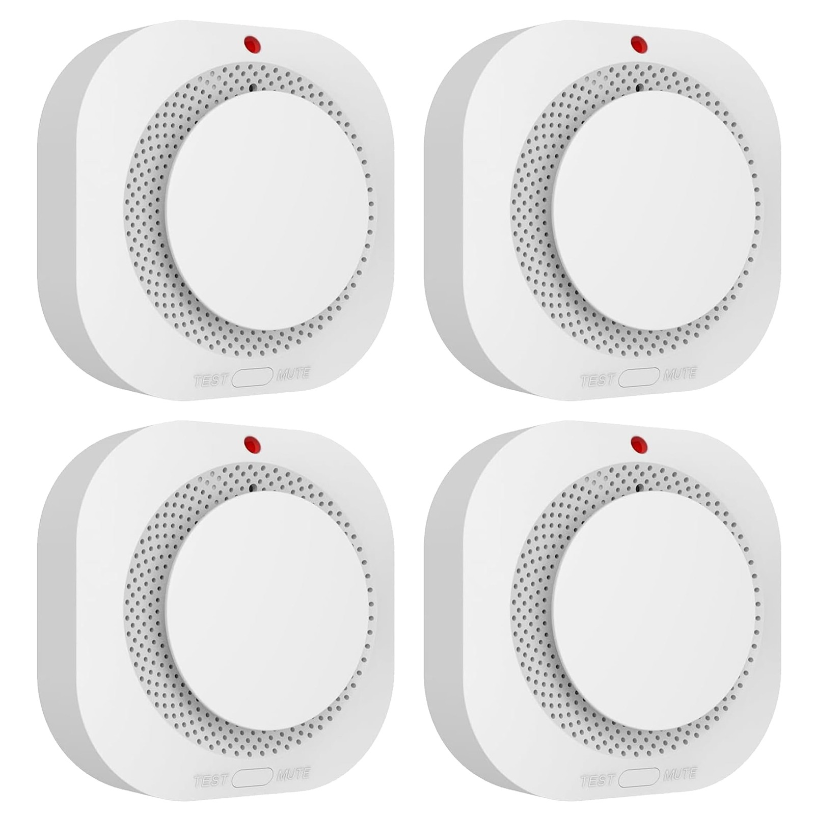 1-4Pc Smoke Detector, Carbon Monoxide Detectors 2 in 1 CO & Smoke Alarm Smoke Co