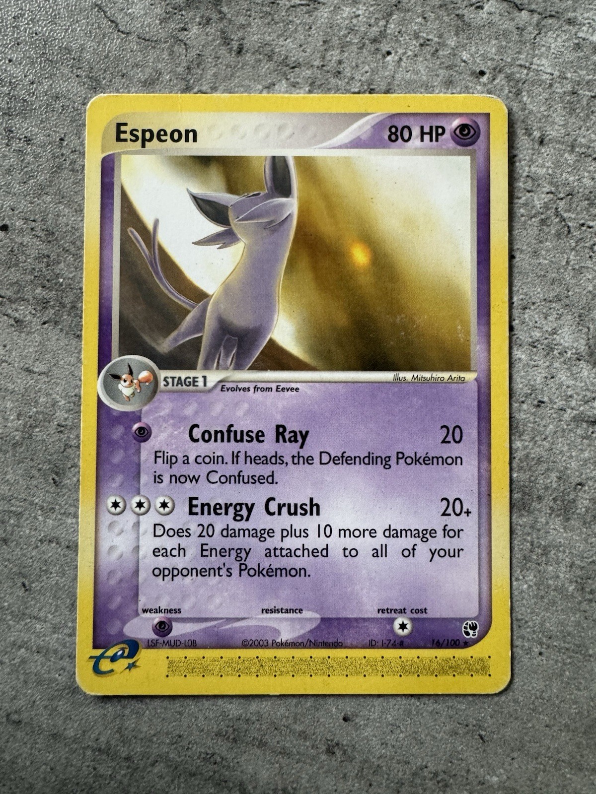Pokemon Card TCG Espeon EX Sandstorm 16/100 - HP