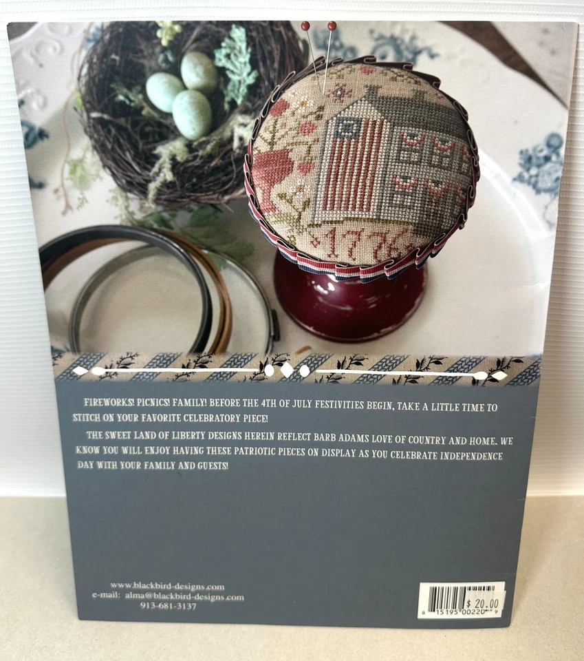 SWEET LAND OF LIBERTY~Blackbird Designs~5 Patriotic Cross Stitch Patterns - Image 2 of 2