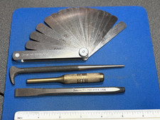 Vintage Snap-on Tools 4pc. Lot Feeler Gauge Lady Foot Pry Bar Punchchisel Vintage Snap-on Tools 4pc. Lot Feeler Gauge Lady Foot Pry Bar Punchchisel