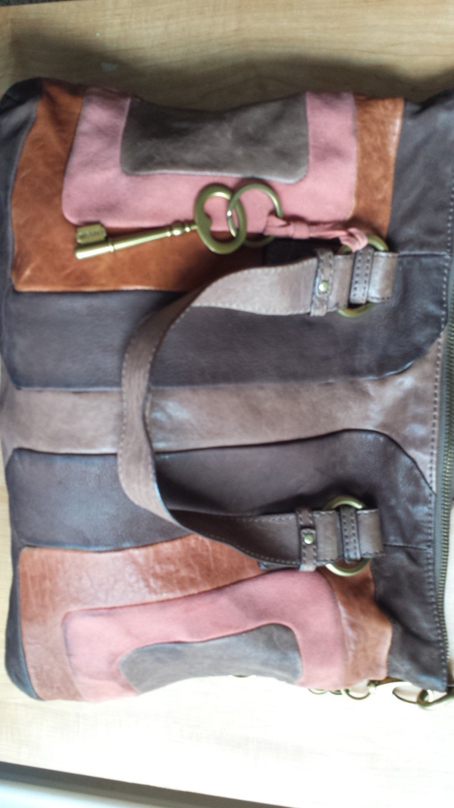 Fossil Extra Large Vintage Patchwork Leather Tote… - image 4