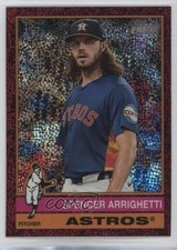2025 Topps Heritage Chrome Burgundy Sparkle Refractor Spencer Arrighetti 00jz