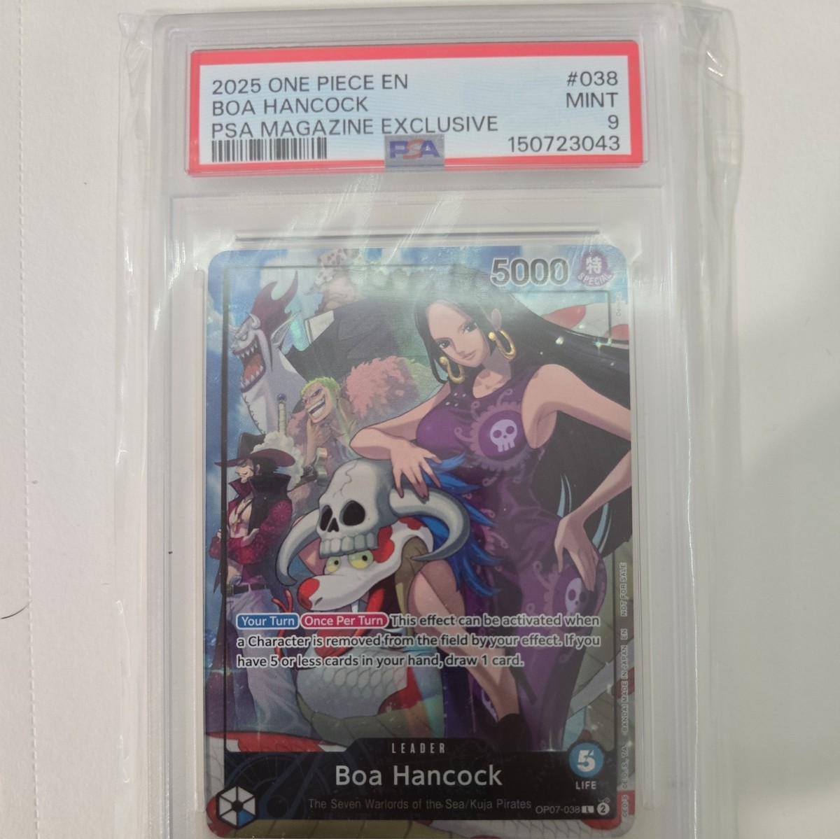 2025 ONE PIECE EN #038 ボア・ハンコック PSA 10 Buy Boa Hancock (2025 PSA Magazine Promo) OP07-038 One Piece