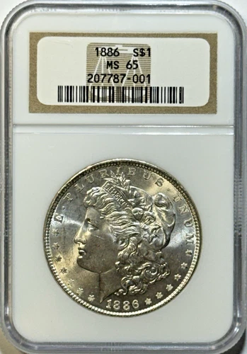 1886 Morgan Silver Dollar $1 — NGC MS65 | Brilliant Mint State, Original Surface