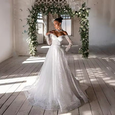 Pearls Arabia Off The Shoulder Wedding Dresses Sleeveless Luxury Beach Bridal
