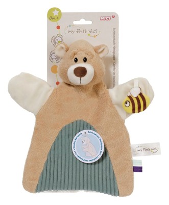 Nici 61856 Schmusetuch Handpuppe Bär 2in1 26x25cm auf Header | My First NICI