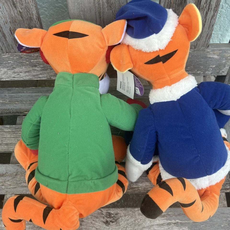 2 Disney TIGGER Plush with Snowman Christmas Sweater Holiday Collector 20" - image 4 of 4