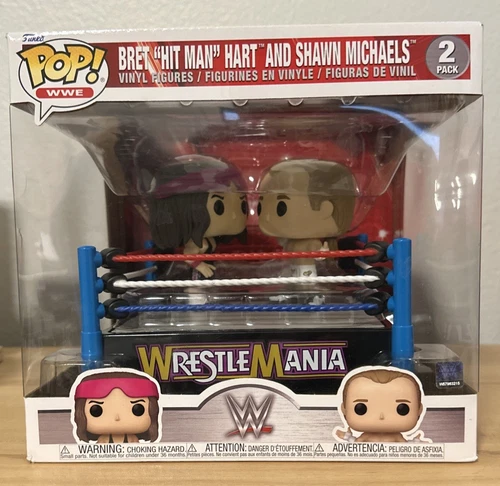 FUNKO POP! - BRET "HIT MAN" HART & SHAWN MICHAELS IN RING WWE  2023 - NEW!!