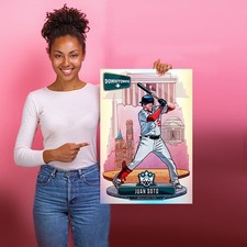 Juan Soto Washington Nationals MLB Baseball Downtown Poster Canvas Print