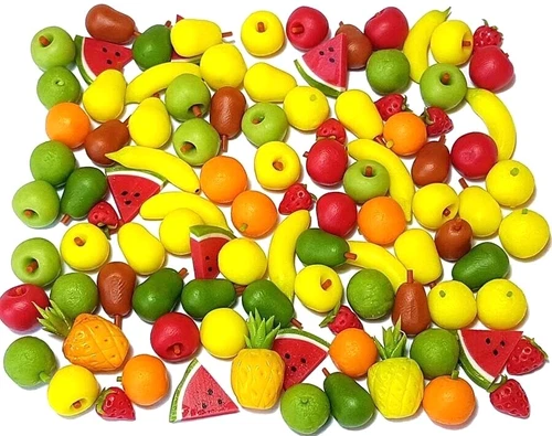 100 Dollhouse Miniature Mixed Fruit * Doll Mini Food Apple Orange Wholesale Lot