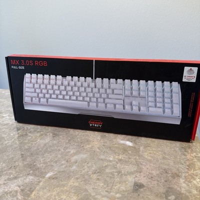 Cherry XTRFY MX 3.0S RGB Full-Size Mechanical Gaming Keyboard, White, Brand New!
