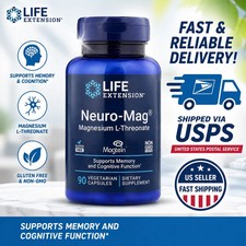 Life Extension Neuro-Mag,Magnesium L-Threonate, 90 Capsules Vegetarian