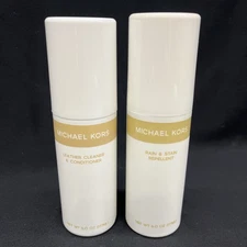 Michael Kors Leather Care Rain Stain Repellent, Cleaner Conditioner 6 Oz Each.