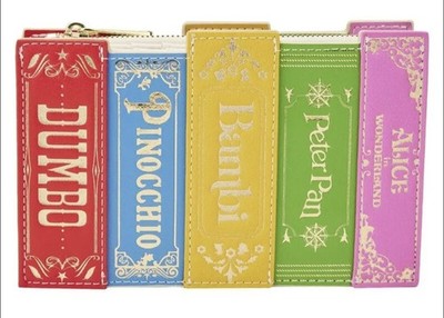 New Loungefly Disney Stitch Shoppe Classic Disney Books Flap Wallet and PIN