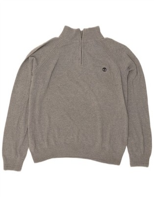 TIMBERLAND Herren Regular Fit Zip Neck Pullover Sweater XL Grau DQ25