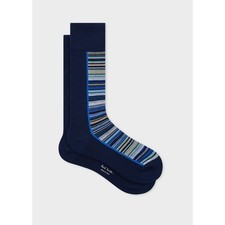 NWT New Season Paul Smith signature stripe panel socks Made In Italy.