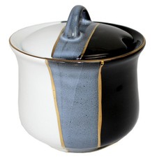 Zuccheriera 0,25 L Contenitore Ceramica Nero/Bianco/Oro