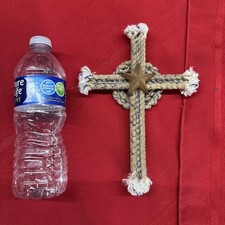 Cowboy Lariat Rope Cross Star Western Rustic Handmade Ranch Decor Christian
