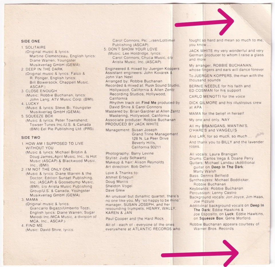 Laura Branigan 2 Cassette 1983 Club Edition Dolby No Barcode A4-80052 Atlantic Foto 4 de 4