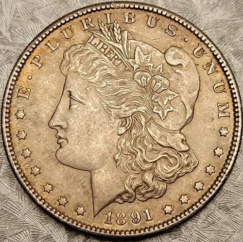 1891-S Morgan Silver Dollar  -  Looks AU/UNC  -  TONED BETTER DATE BEAUTY!