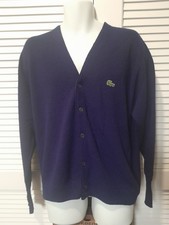 Rare 1960s Vintage IZOD Of London Cardigan Alligator Mens XL made in USA