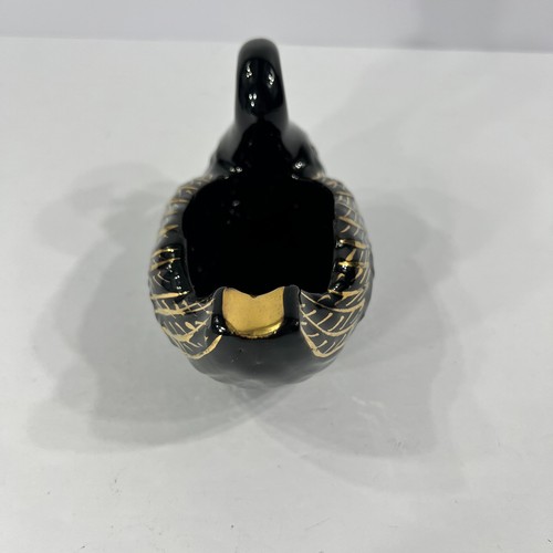 Fioriera posacenere kitschy vintage Swan Chase made in Japan dipinto a mano bordo oro - Foto 5 di 7