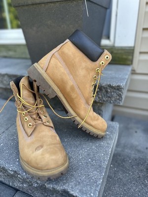 Timberland 10061  Men's Premium 6'' Waterproof Boots - Wheat Nubuck, Size 9.5M