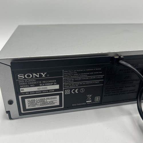 Sony SLV-D983P DVD Player VHS Video Cassette Recorder Combo Silver No Remote - Picture 7 of 8
