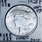 1928 P BU GEM PEACE SILVER DOLLAR UNC MS+++ U.S. MINT RARE KEY COIN 9415