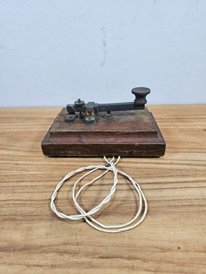 Morsecode Maschine Telegraph Klopfen Code Holz Vintage Britisch