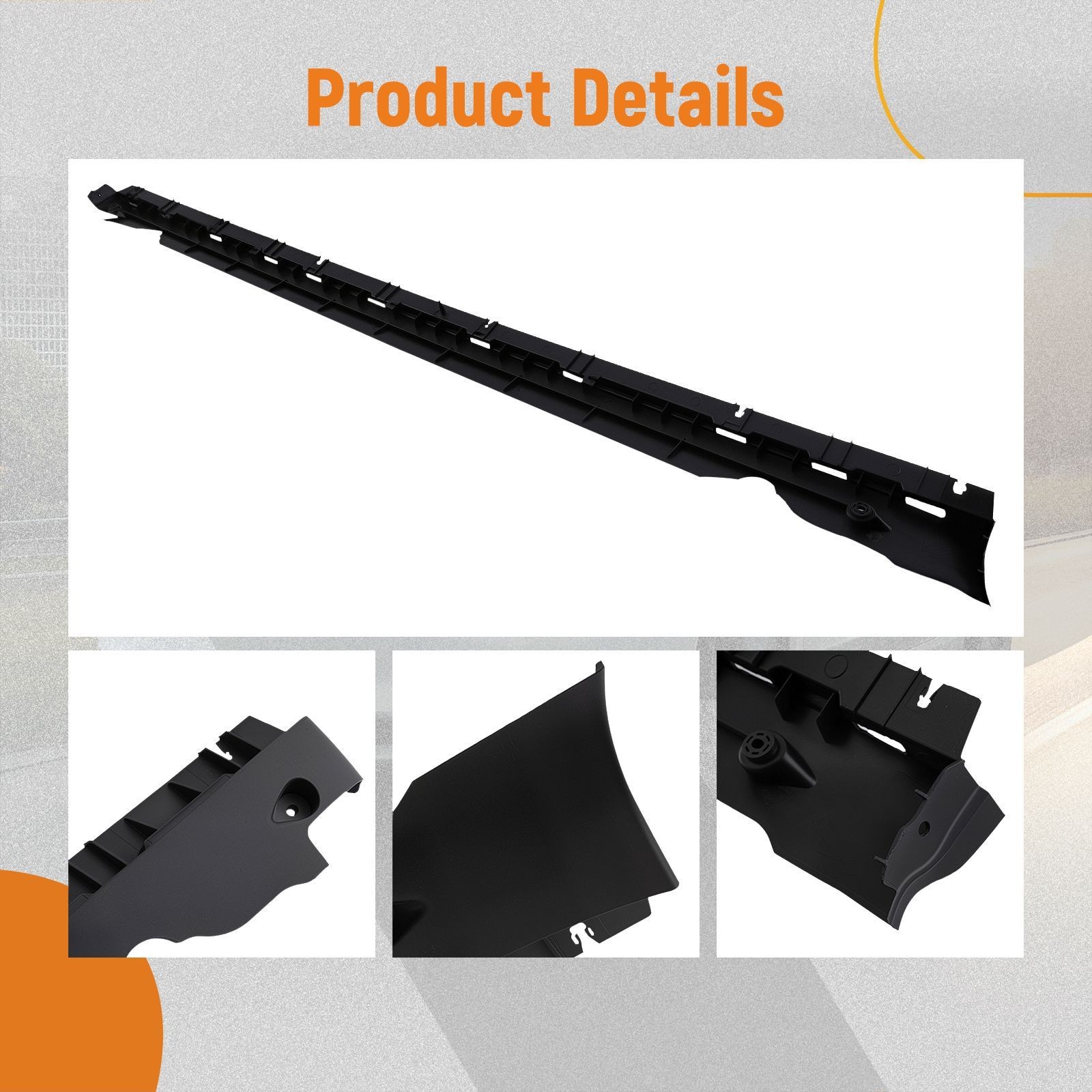 Side Body Panel for Tesla Y Base 2023-2024 1497745-00-C Black Plastic