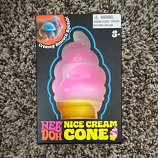 Schylling Nee Doh Nice Cream Cone Squeeze Squish Toy Pink/Yellow MPN 26042NAB